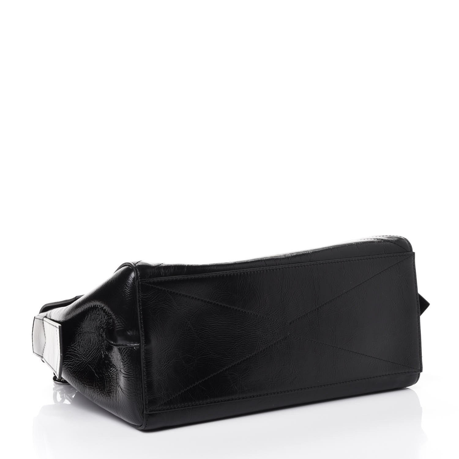 Givenchy Creased Patent Calfskin Medium ID Flap Black 3 of 4