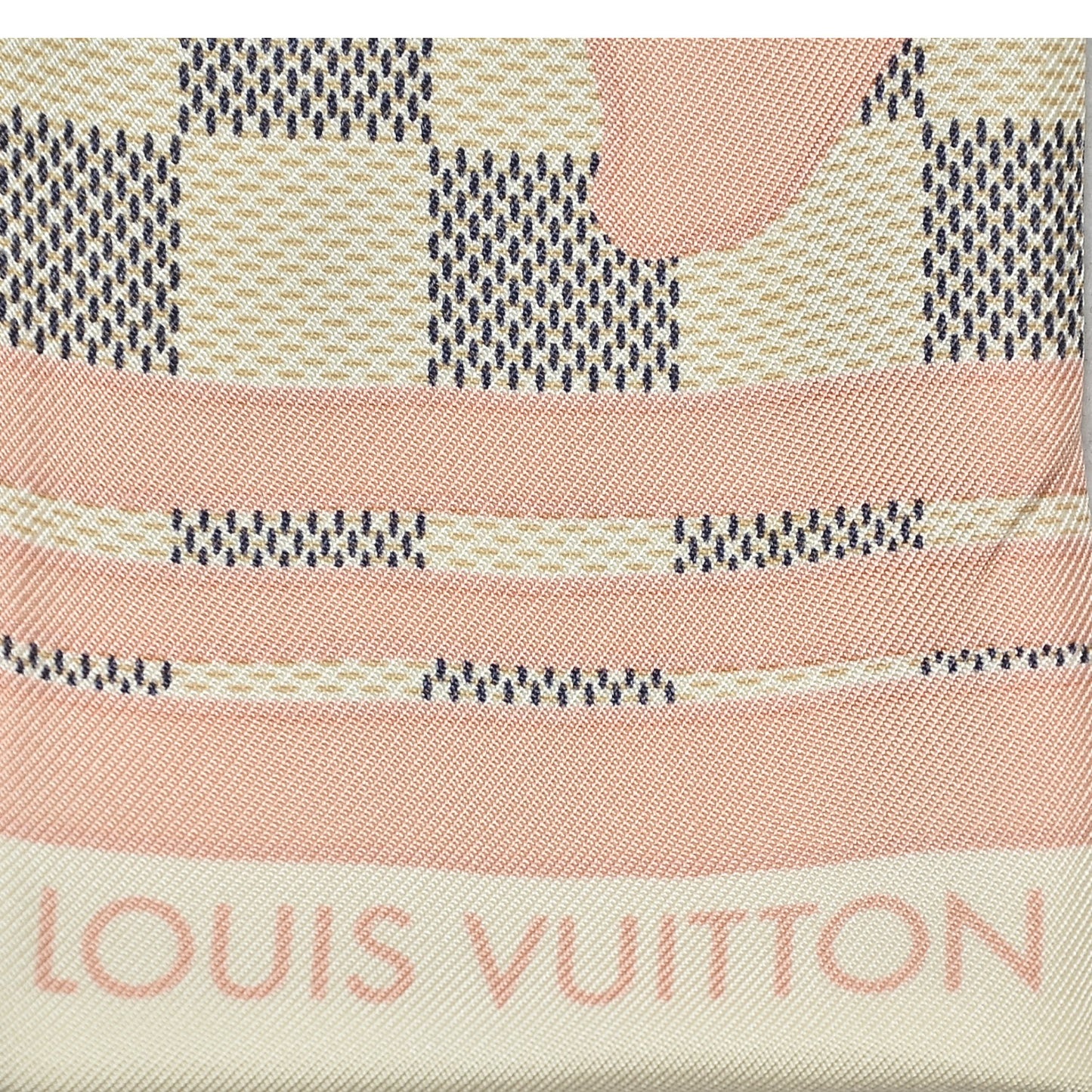 Silk Damier Azur Tahitienne Bandeau Rose Ballerine