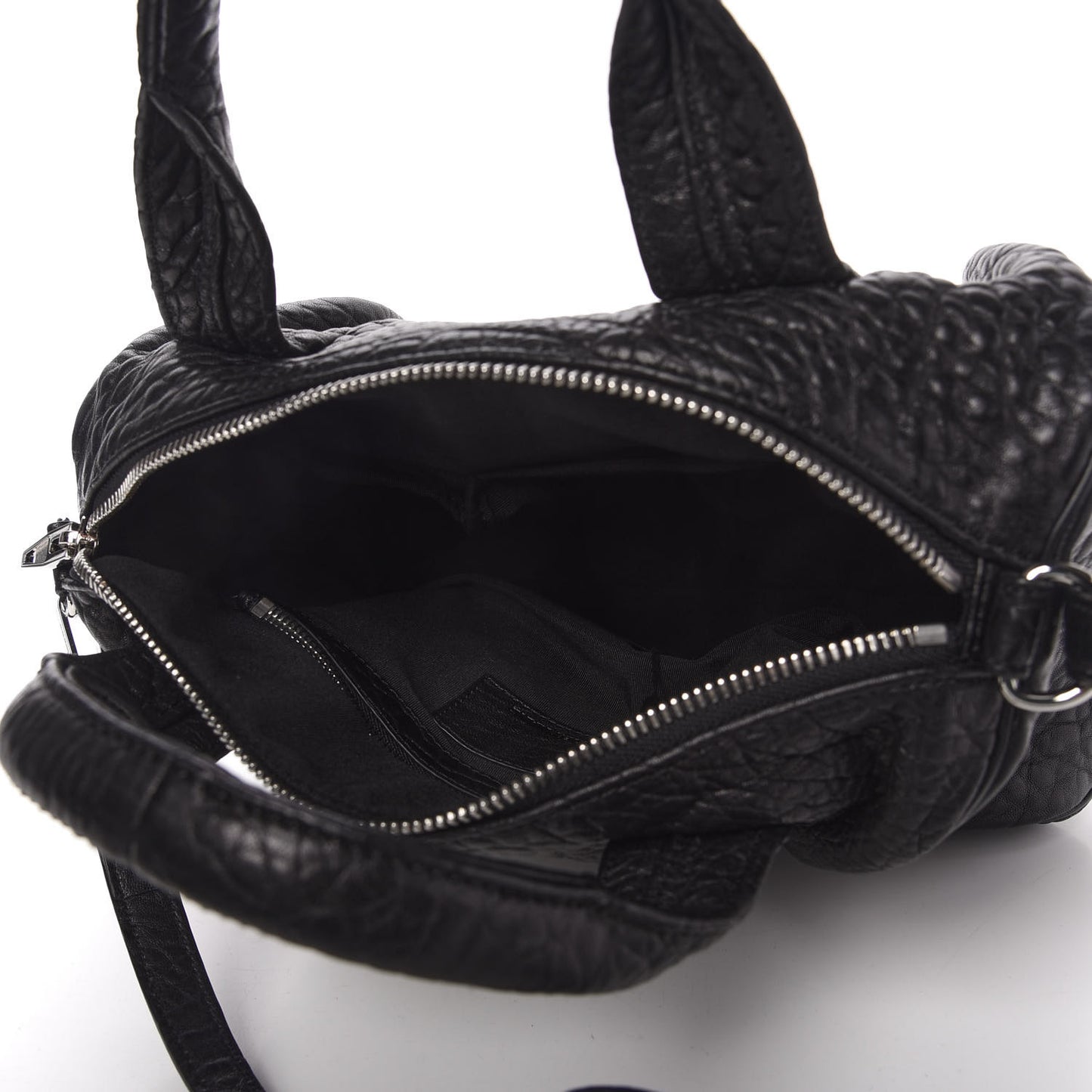Pebbled Lambskin Rocco Black Nickel Hardware