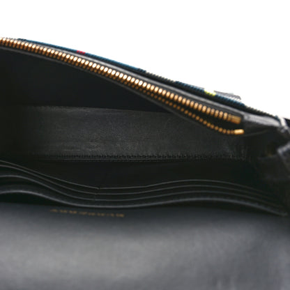 Burberry Canvas Tartan Mix Hampshire Wallet on Chain Yellow Multicolor 5 of 9