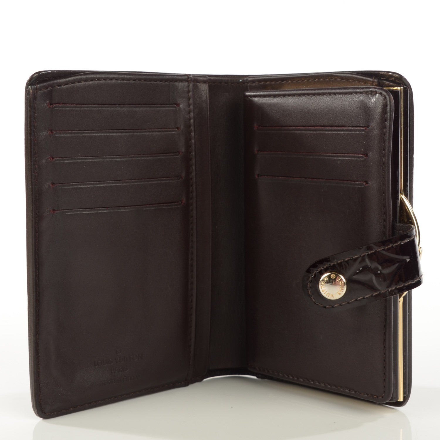 Louis Vuitton Vernis French Purse Wallet Amarante 6 of 9