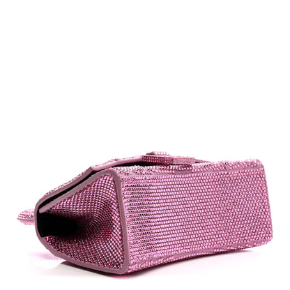 Balenciaga Strass Suede Hourglass Top Handle Bag XS Pink 4 of 16
