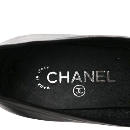 Chanel Lambskin CC Cap Toe Platform Chain Pumps 39 Black 7 of 8