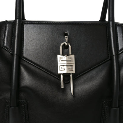 Givenchy Smooth Calfskin Medium Antigona Soft Lock Duffle Bag Black 6 of 8