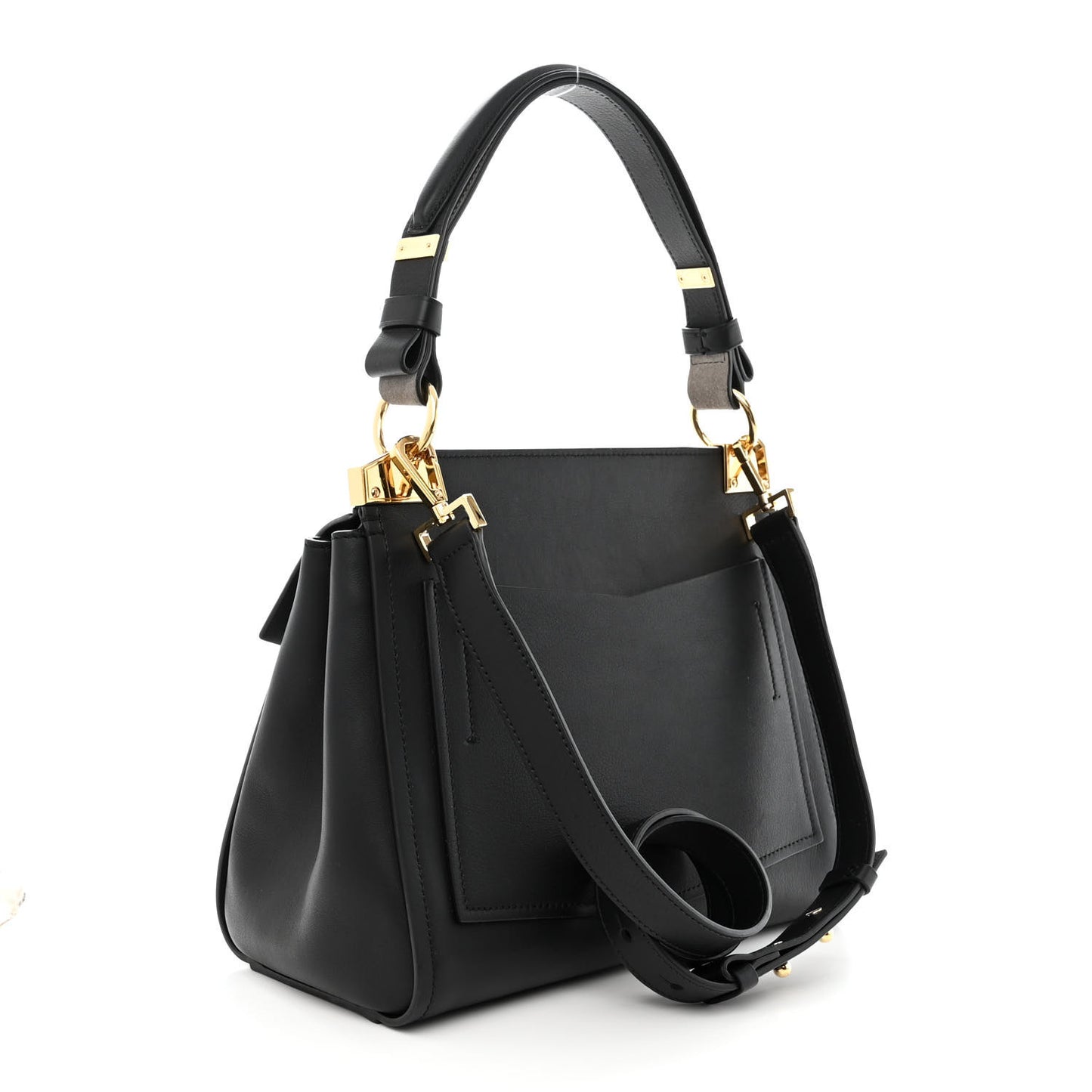 Calfskin Small Mystic Shoulder Bag Black