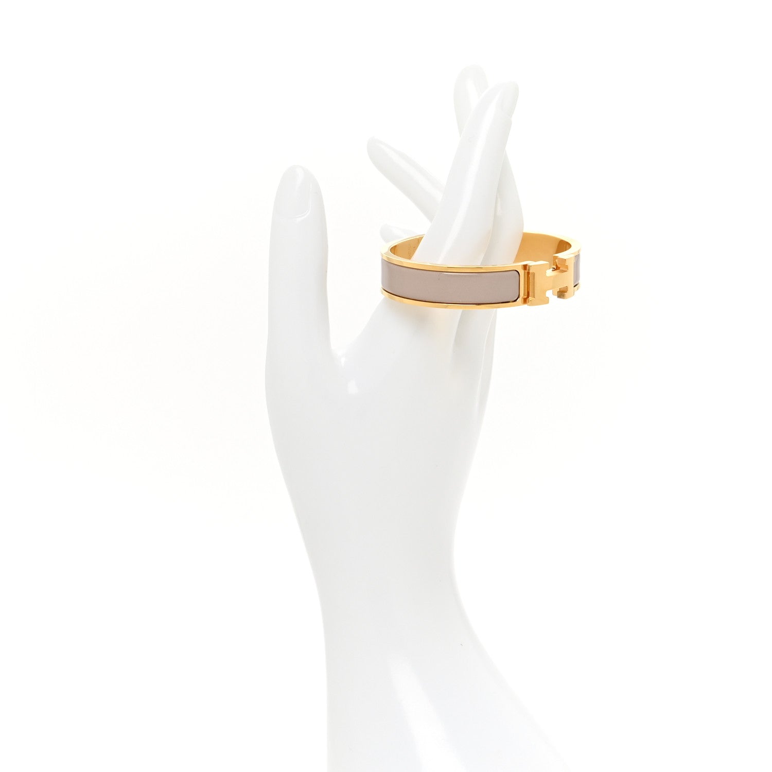 Hermes Enamel Narrow Clic Clac H Bracelet PM Marron Glace 2 of 5