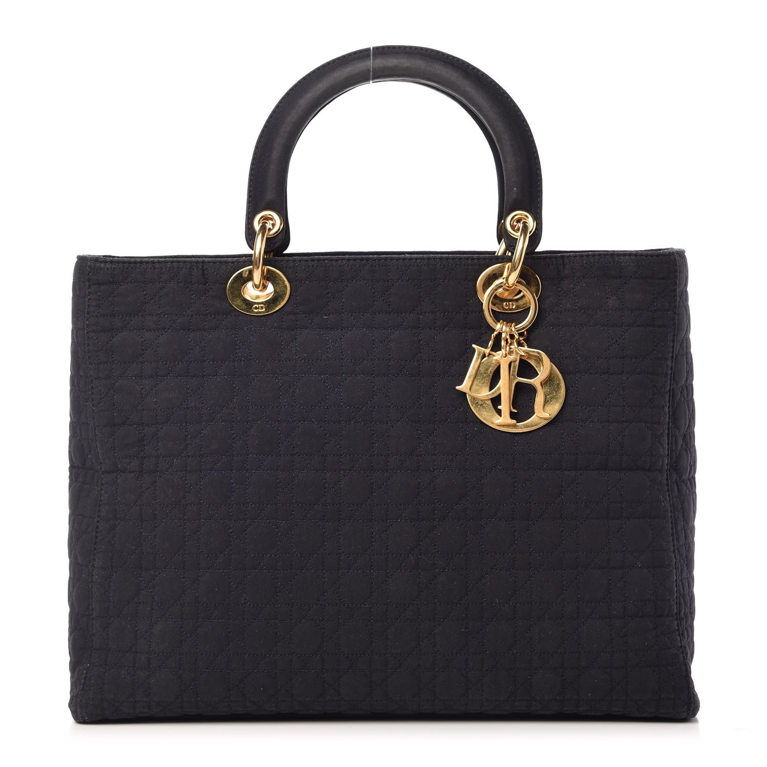 Christian Dior Nylon Cannage Large Lady Dior Black 1 of 11