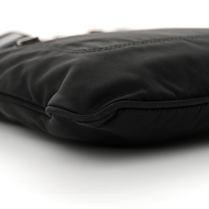 Prada Tessuto Nylon Saffiano Flat Messenger Bag Black 9 of 10