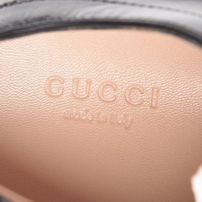 Gucci Malaga Kid Peggy Platform Sneakers 37 Black White 6 of 9
