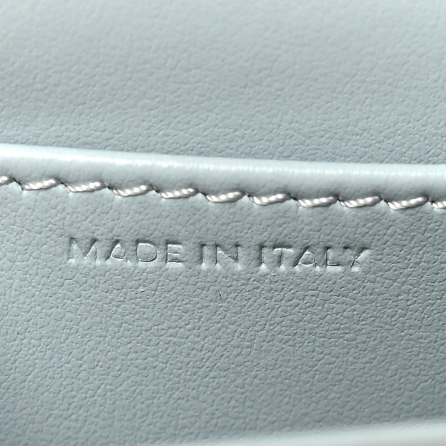 Shiny Calfskin Mini Triomphe Ice Blue