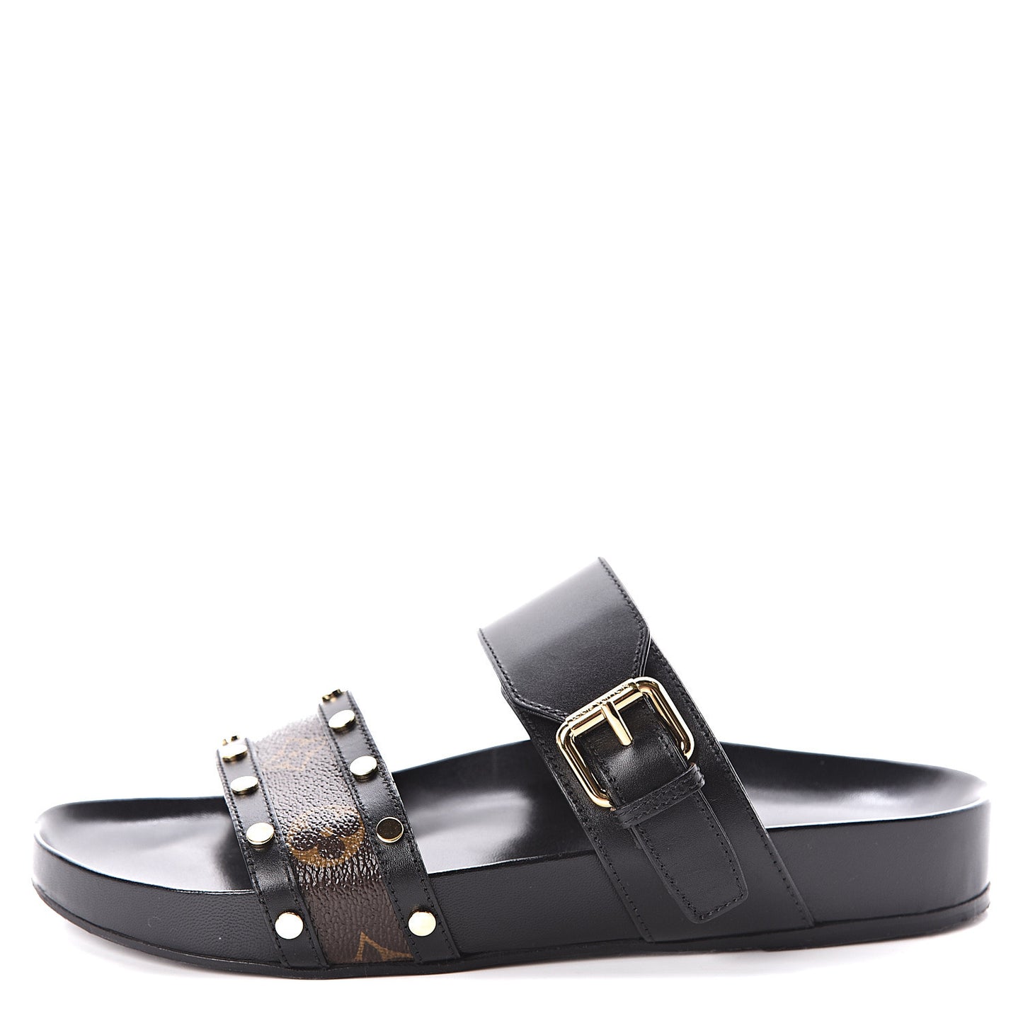 Bom Dia Flat Mule Sandals 37 Black