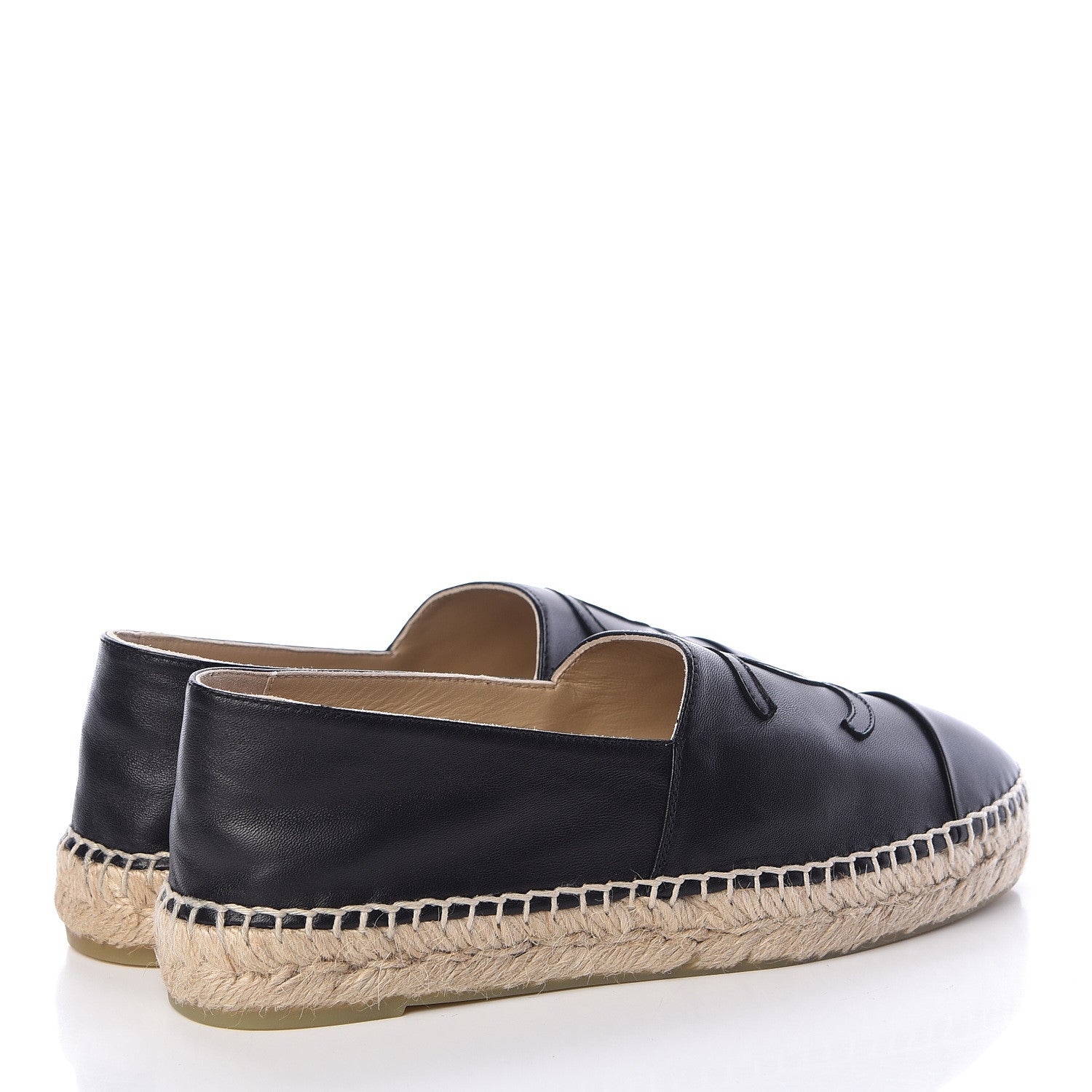 Chanel Lambskin CC Espadrilles 38 Black 4 of 9