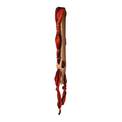 Chloe Calfskin Silk Little Horses Scarf Strap Earthy Red 7 of 10