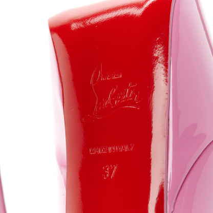 Christian Louboutin Patent Dolly Alta 160 Pumps 37 Pink 8 of 9
