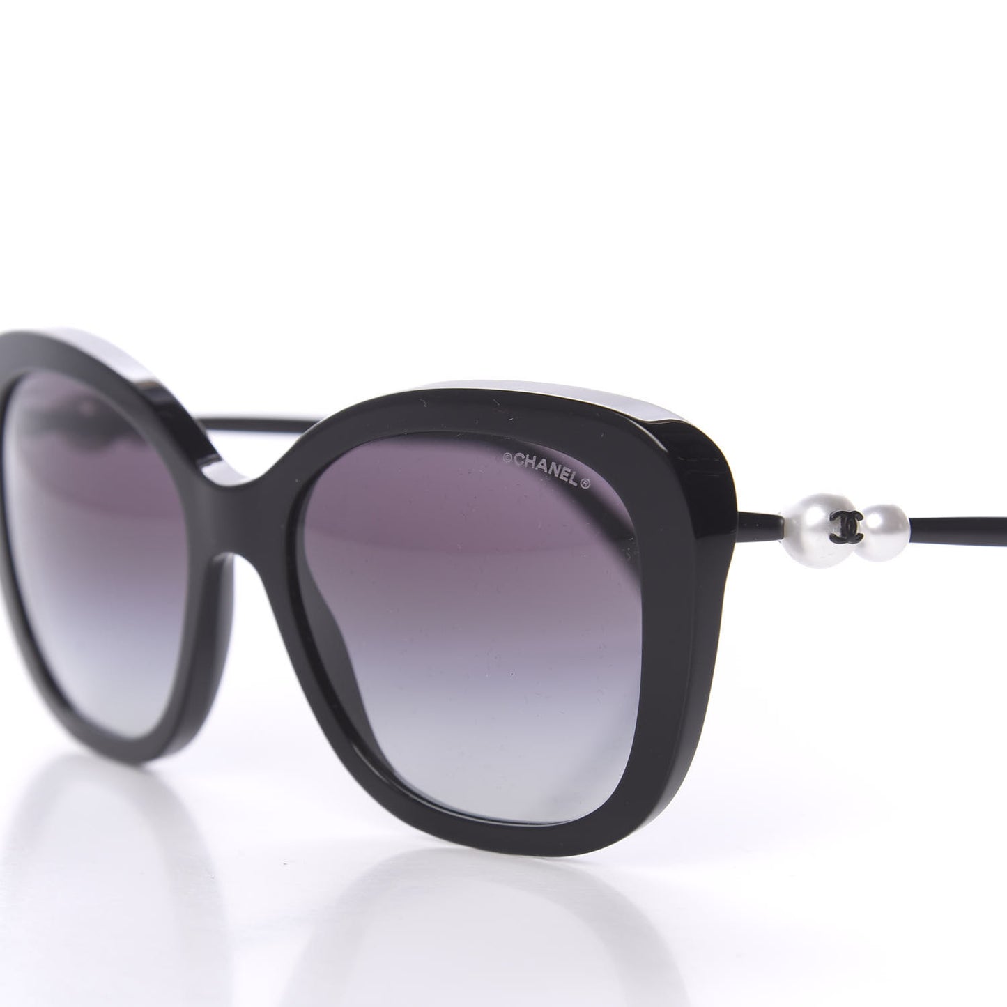 Acetate Butterfly Winter Pearl Sunglasses 5339-H Black