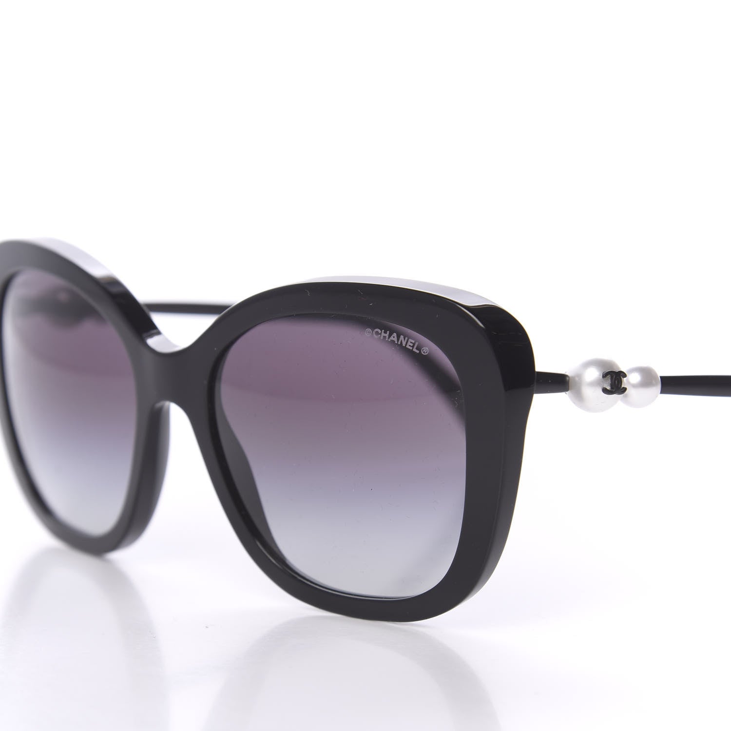 Chanel Acetate Butterfly Winter Pearl Sunglasses 5339-H Black 7 of 8