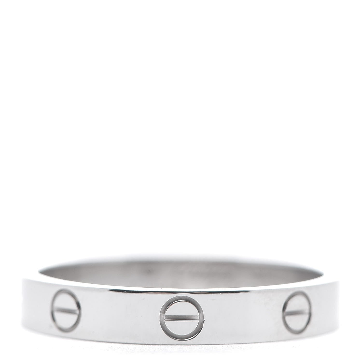 Cartier 18K White Gold 3.5mm LOVE Wedding Band Ring 61 9.5 1 of 5