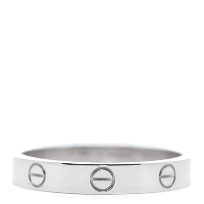 Cartier 18K White Gold 3.5mm LOVE Wedding Band Ring 61 9.5 1 of 5