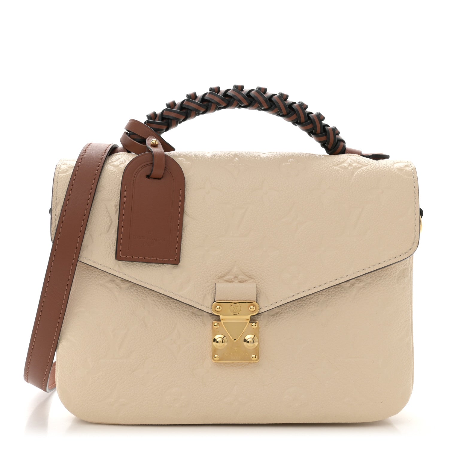 Louis Vuitton Empreinte Braided Pochette Metis Creme Beige Caramel 1 of 9