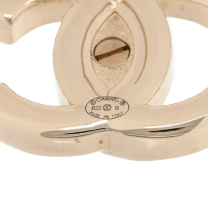 Chanel Metal Logo CC Turnlock Earrings Gold 4 of 4