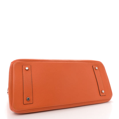 Hermes Taurillon Clemence JPG Shoulder Birkin II 42 Orange 4 of 15