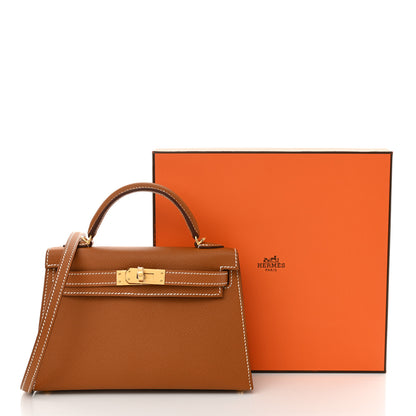 Hermes Epsom Mini Kelly Sellier 20 Gold 12 of 12
