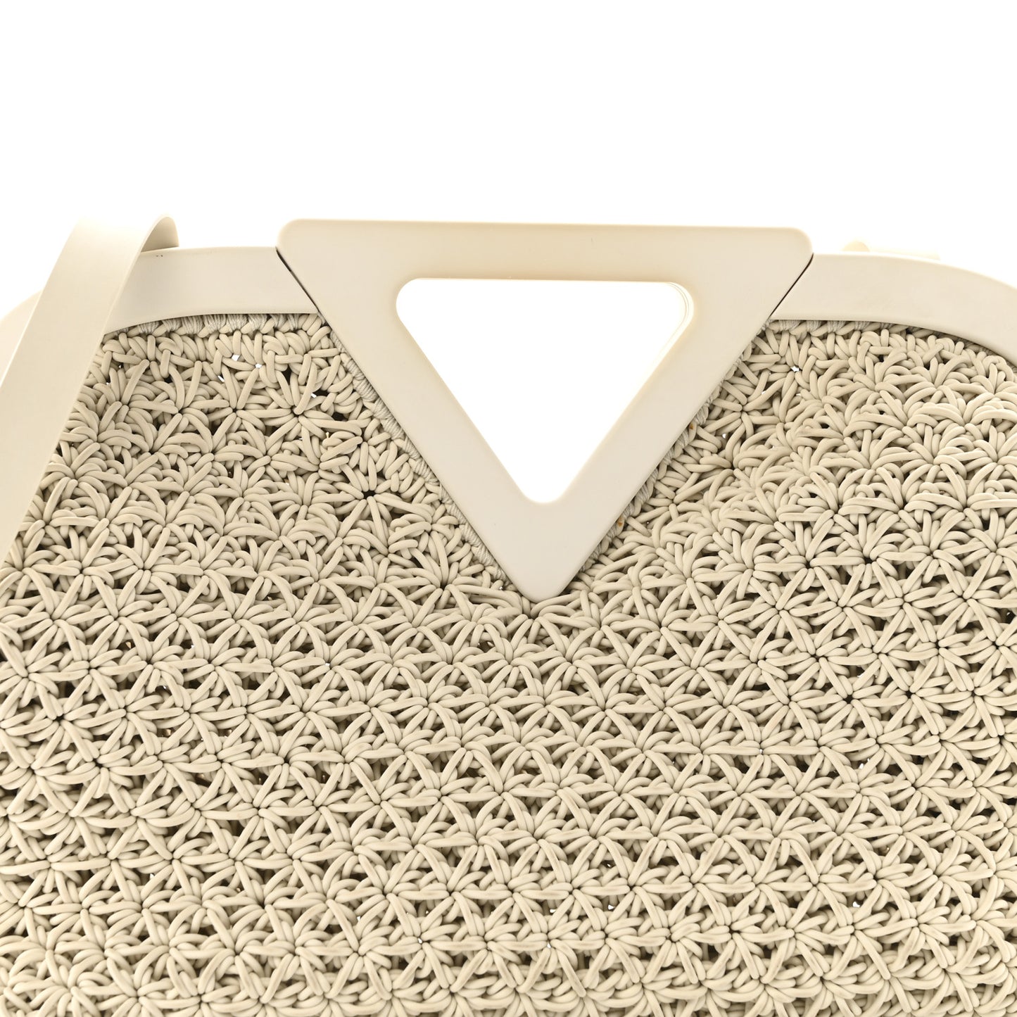 Rubber Crochet Medium The Point Triangle Bag Chalk