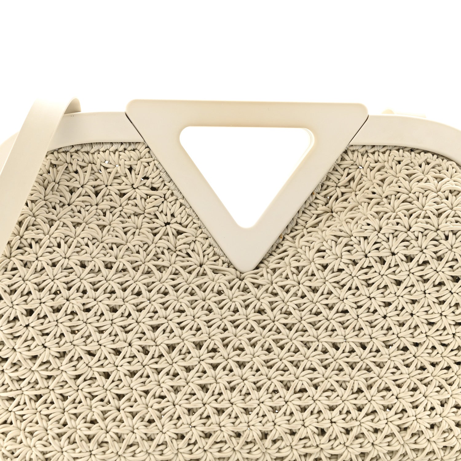 Bottega Veneta Rubber Crochet Medium The Point Triangle Bag Chalk 7 of 11