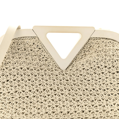 Bottega Veneta Rubber Crochet Medium The Point Triangle Bag Chalk 7 of 11