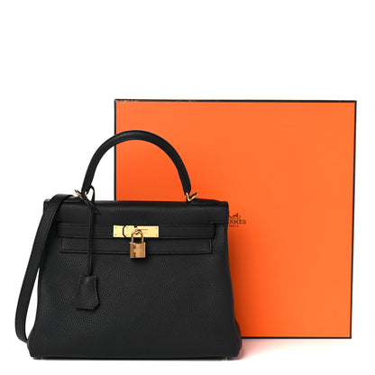Hermes Togo Kelly Retourne 28 Black 10 of 10