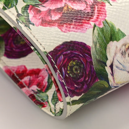 Dolce & Gabbana Dauphine Floral Print Shoulder Bag White Pink 6 of 7