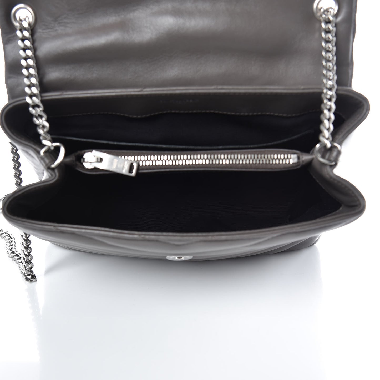Calfskin Y Quilted Monogram Small Loulou Chain Satchel Earth