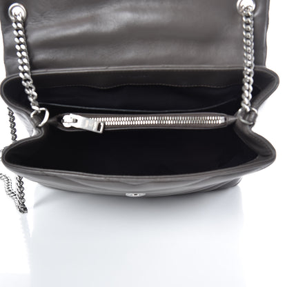 Saint Laurent Calfskin Y Quilted Monogram Small Loulou Chain Satchel Earth 5 of 10