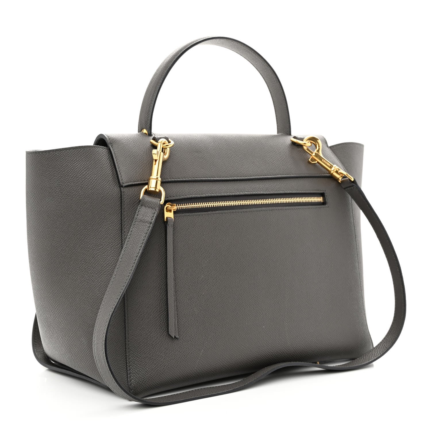 Celine Grained Calfskin Mini Belt Bag Grey 2 of 9