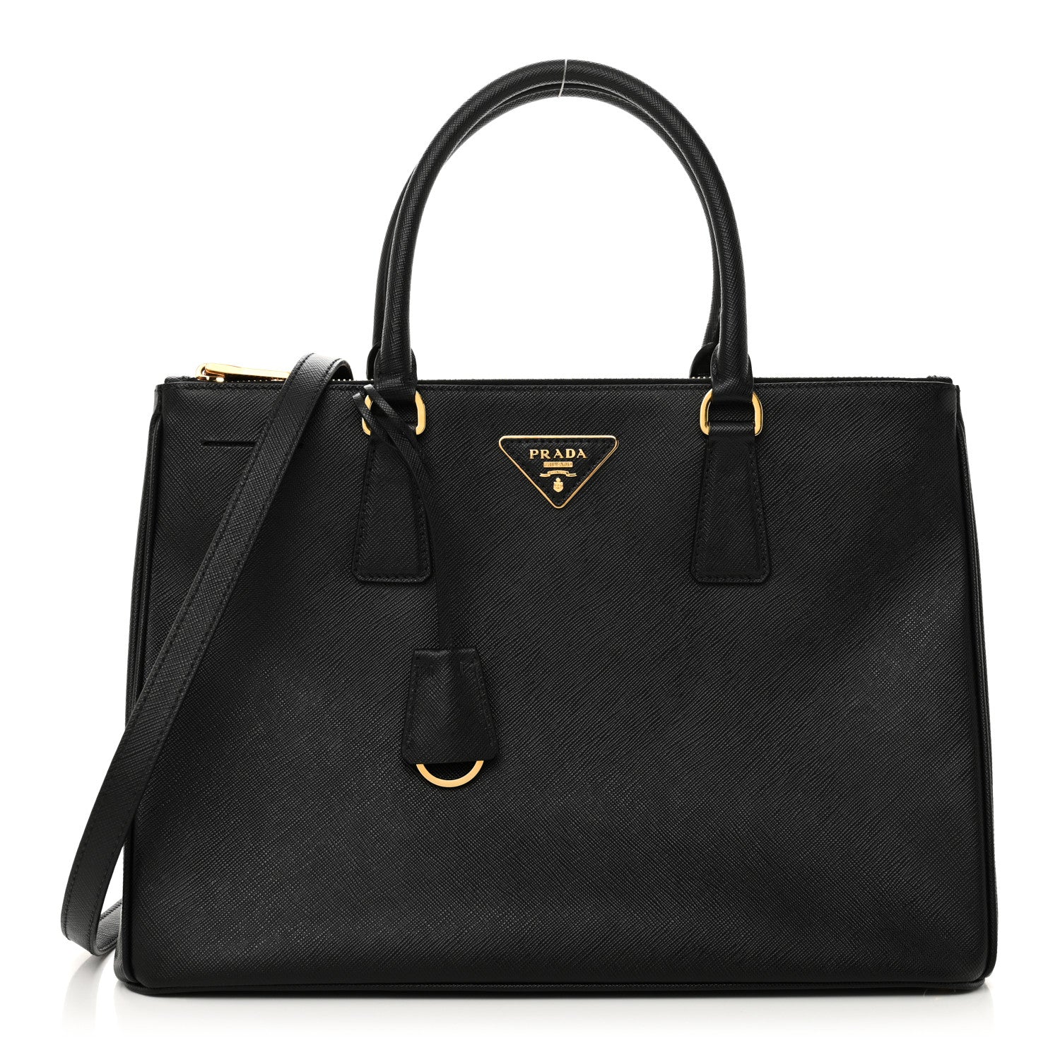 Prada Saffiano Lux Large Galleria Double Zip Tote Black 1 of 9