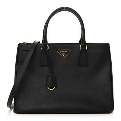 Prada Saffiano Lux Large Galleria Double Zip Tote Black 1 of 9