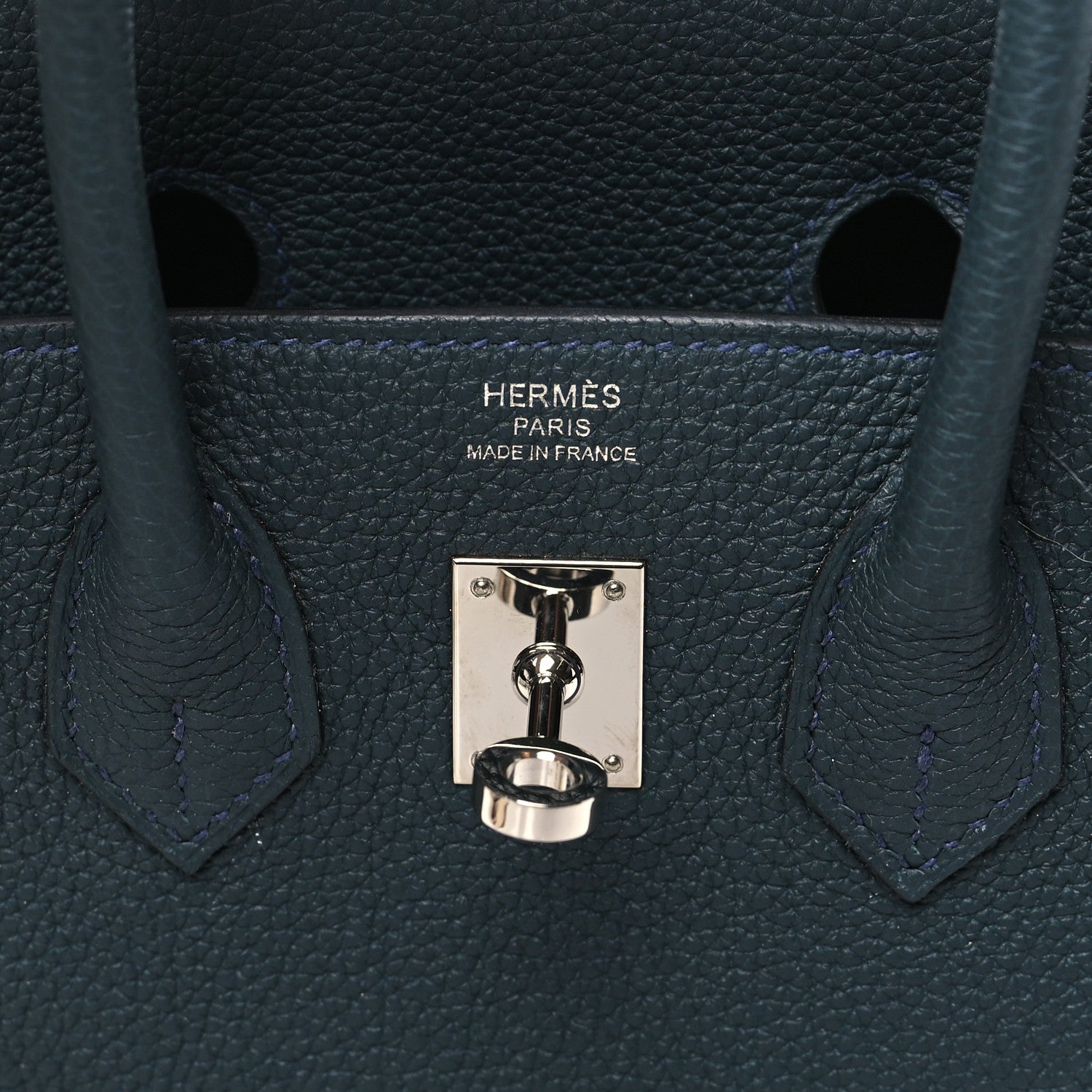 Hermes Togo Birkin 25 Bleu de Prusse 6 of 9