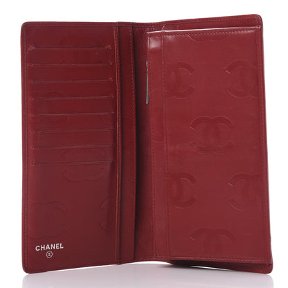 Chanel Calfskin Quilted Cambon Yen Wallet Red 5 of 12