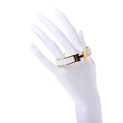 Hermes Enamel Narrow Clic Clac H Bracelet PM White 2 of 6