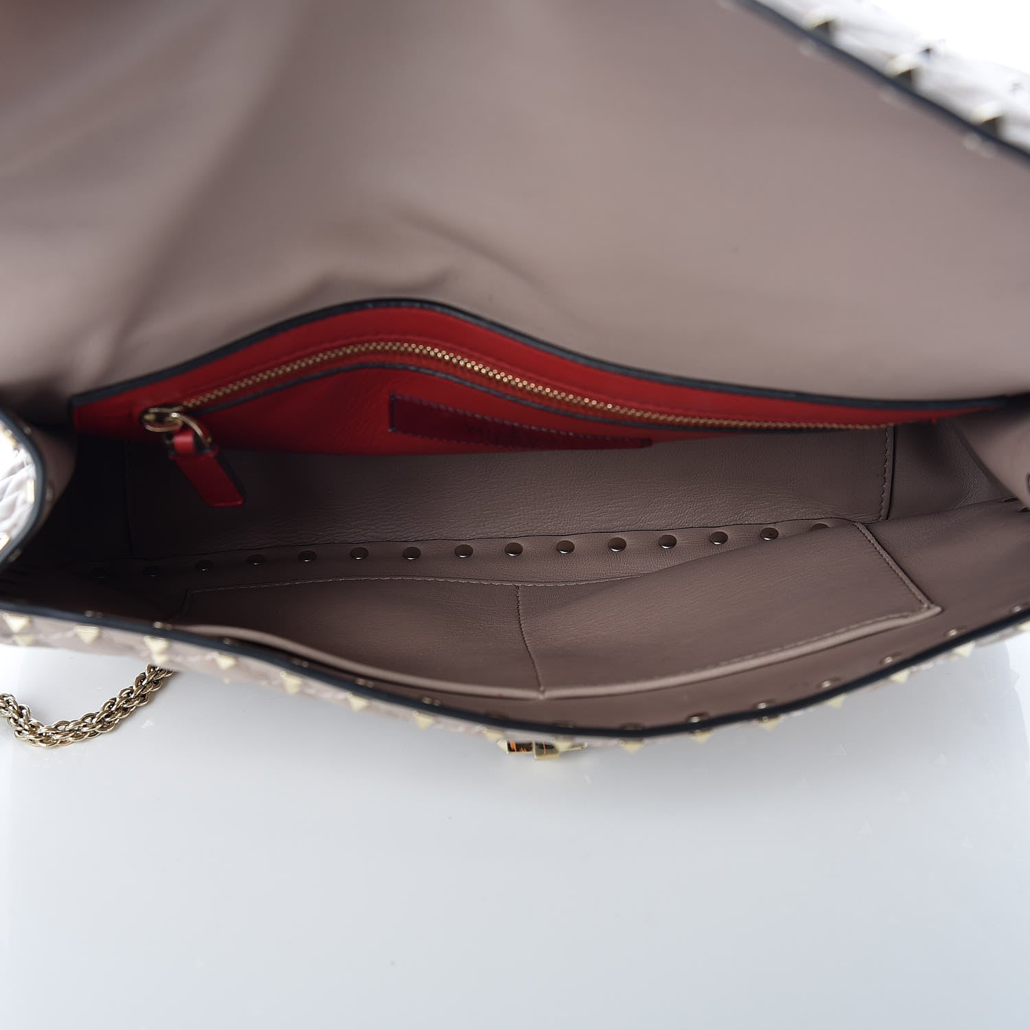Valentino Garavani Nappa Large Rockstud Spike Shoulder Bag Poudre 6 of 14