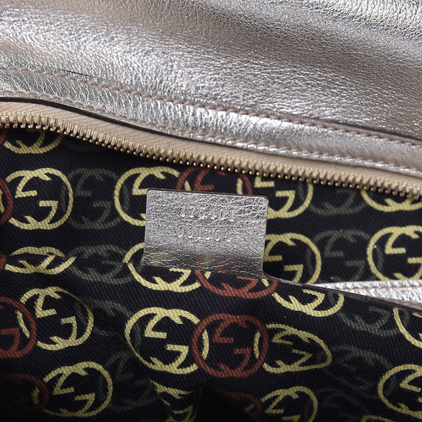 Metallic Calfskin Large Britt Boston Gold