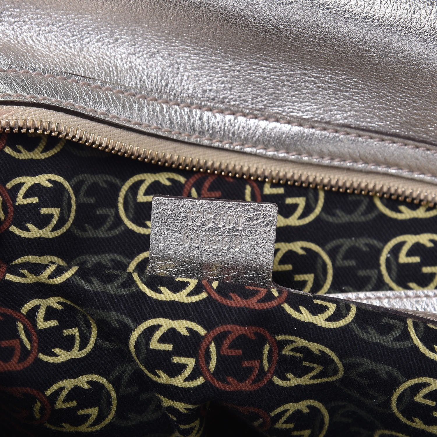 Gucci Metallic Calfskin Large Britt Boston Gold 7 of 15