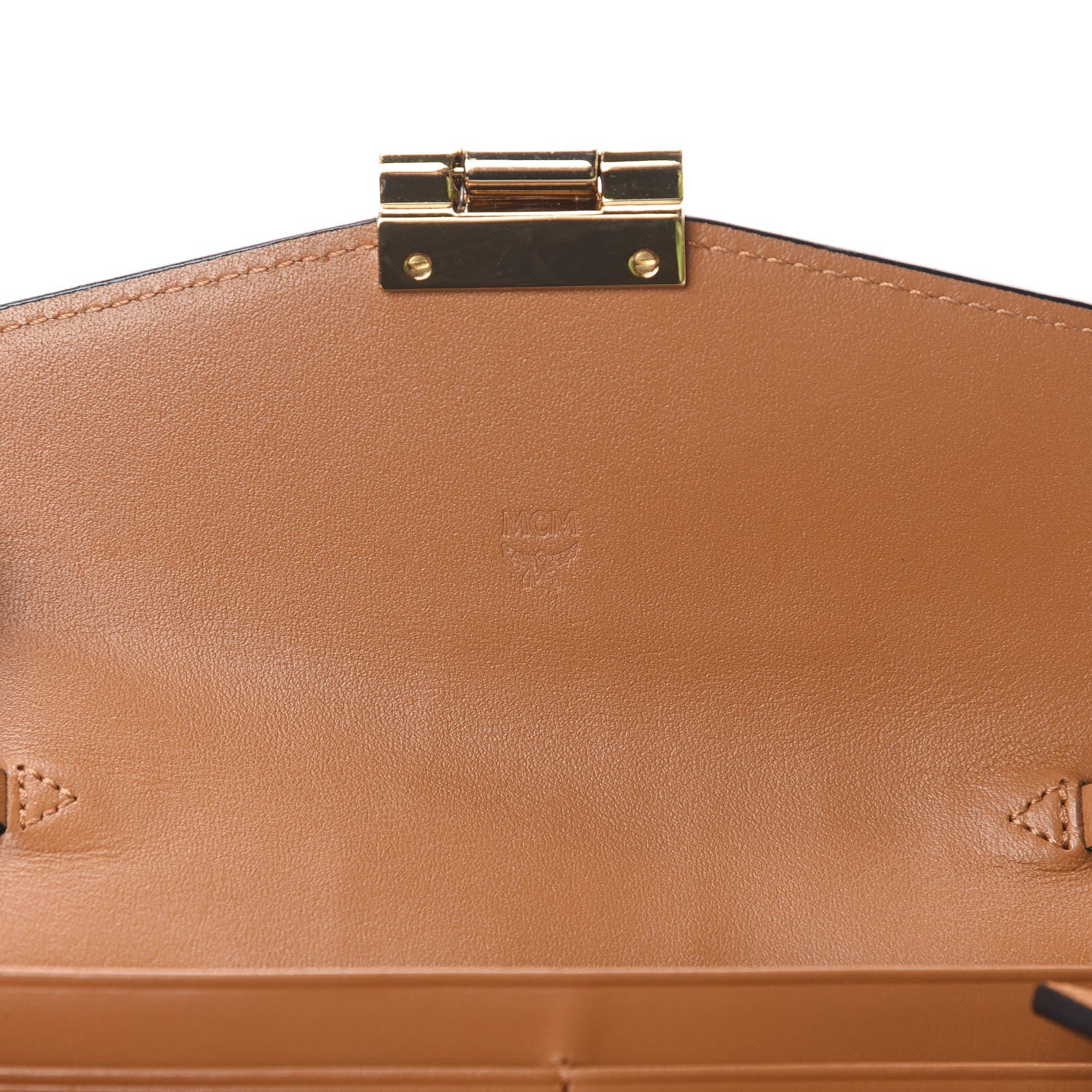 MCM Visetos Large Patricia Wallet On Chain Cognac 6 of 13