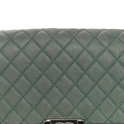 Chanel Iridescent Caviar Quilted Medium Boy Flap Green 15 of 21
