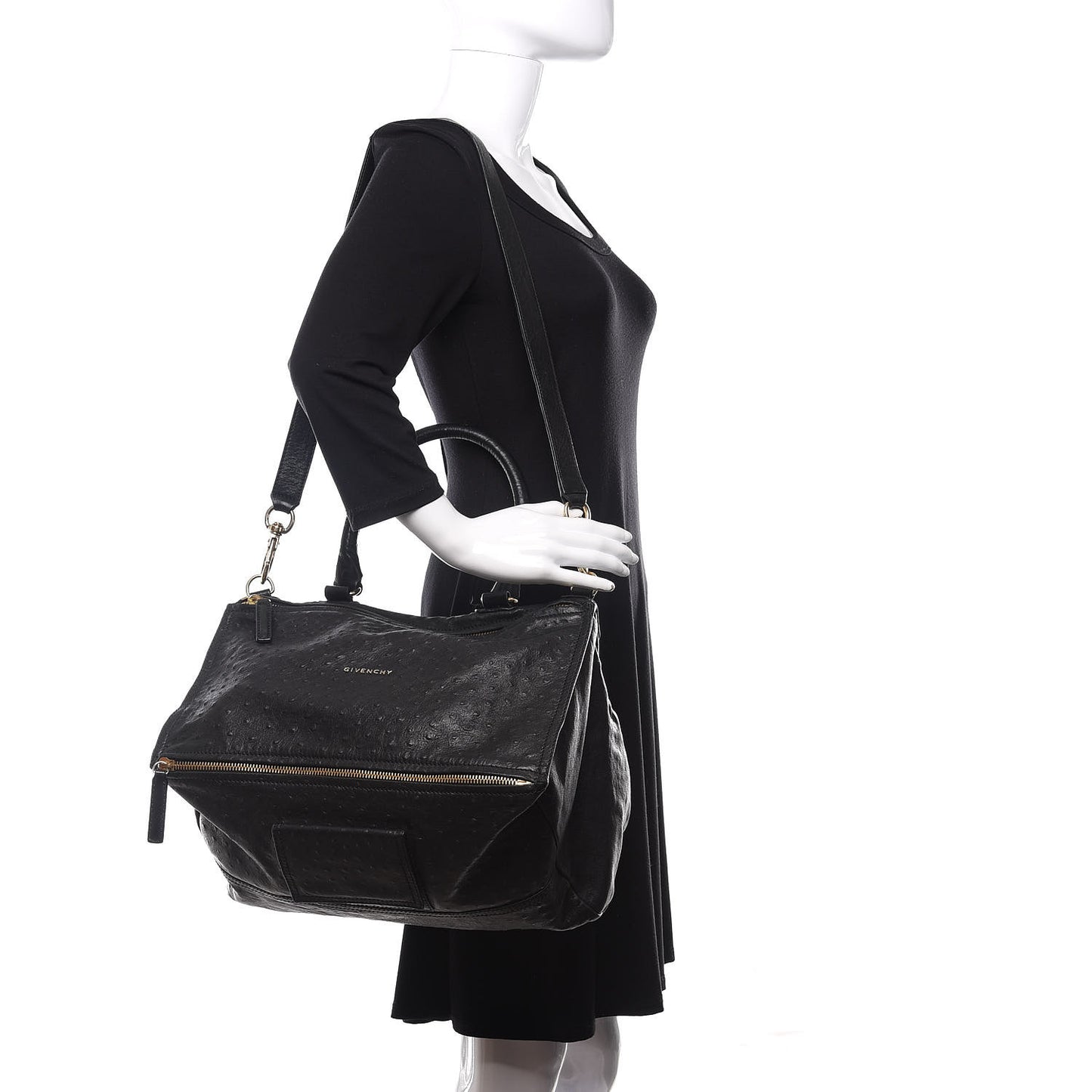 Ostrich Large Pandora Black