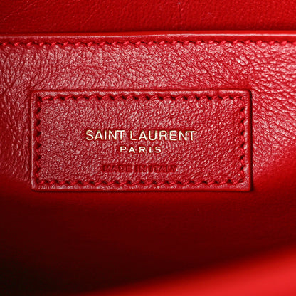 Saint Laurent Smooth Calfskin Manhattan Shoulder Bag Rouge Eros 6 of 9