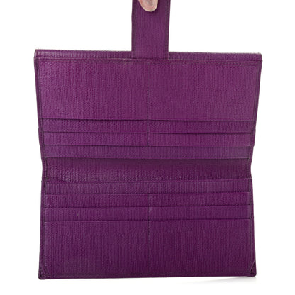Saint Laurent Textured Calfskin Classic Y Ligne Wallet Purple 5 of 7