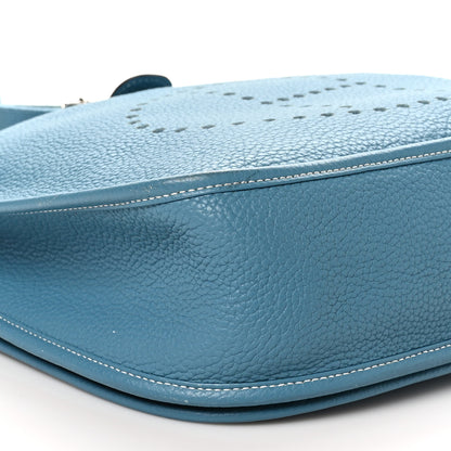 Hermes Taurillon Clemence Evelyne III PM Blue Jean 9 of 12