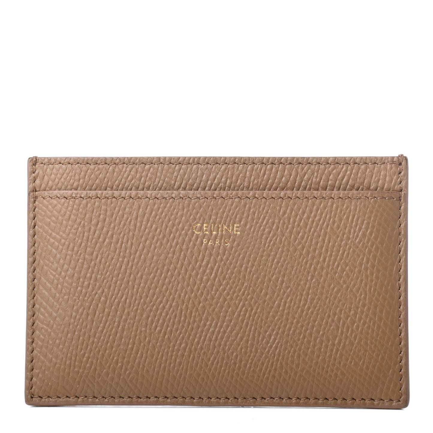 Grained Calfskin Card Holder Light Camel