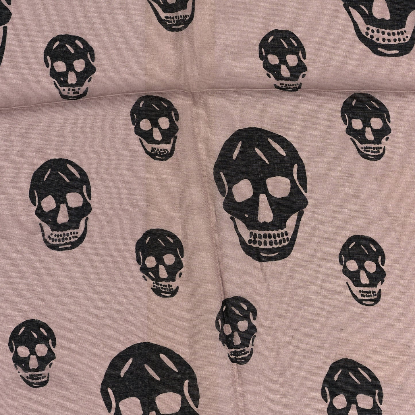 Silk Chiffon Skull Scarf Pink
